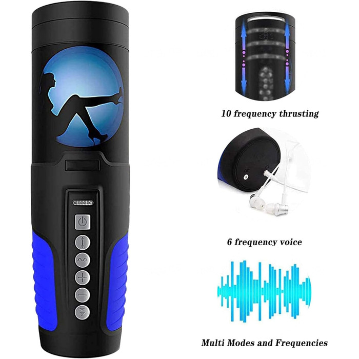 Електричний мастурбатор для чоловіків з телескопічною функцією та 4 швидкостями, 3D силіконова вагіна