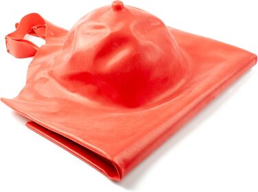 Корсет латексний Rubberfashion з чашками для грудей, довжина талії, чорний, 0.4 мм (M)