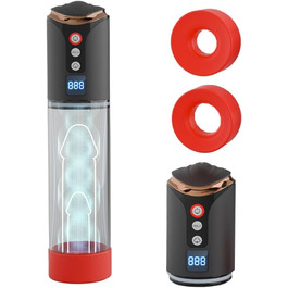 Електрична пеніс-насос Kuaecr для чоловіків: 8 режимів, 2 насадки, подовження ерекції, USB-зарядка