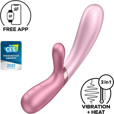 Вібратор Satisfyer Hot Lover Connect App | Bluetooth | Водостійкий (IPX7) | Зігріваючий | Для жінок | Рожевий | Зігріваючий вібратор для жінок