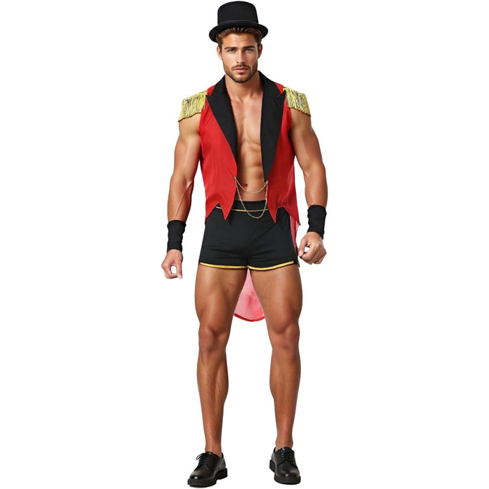 Костюми екзотичного одягу для чоловіків, ролевий сет для косплею, обтислі спідні, ідеально для пар. Червоний, M