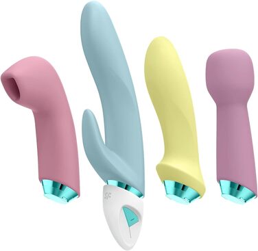 Набір вібраторів Satisfyer Fabulous Four | Вібратор, масажер, Rabbit | Водостійкий (IPX7) | Для еротичної стимуляції