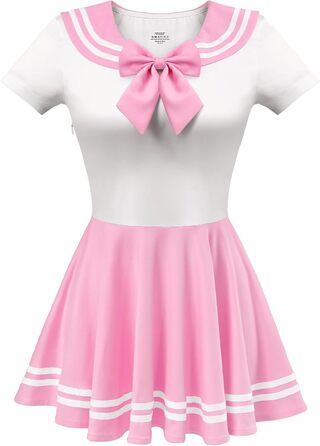 Шовковий комбінезон LittleForBig для дорослих, стилізація 'Магічна дівчинка', міні-сукня-спідниця (рожевий, XL)