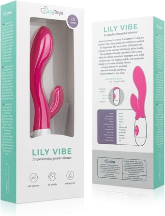 Вібратор Rabbit, перезаряджається, 10 режимів вібрації - Рожевий