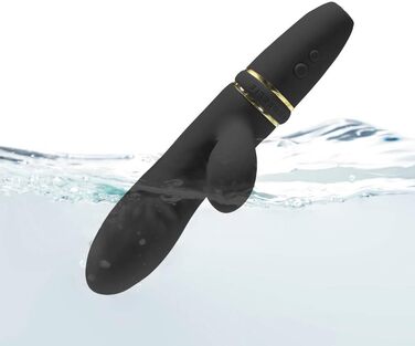 Вібратор AMORELIE Crush – Кролик, 18,5 см | Водостійкий, акумуляторний (Чорний)