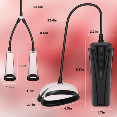 Електрична мульчирувальна помпа для секс-іграшок для жінок - Автоматична кліторальна та вагінальна помпа, соска-висмоктувач з 6 режимами - Інтимна секс-іграшка для стимуляції клітора та вагіни - Для жінок та пар