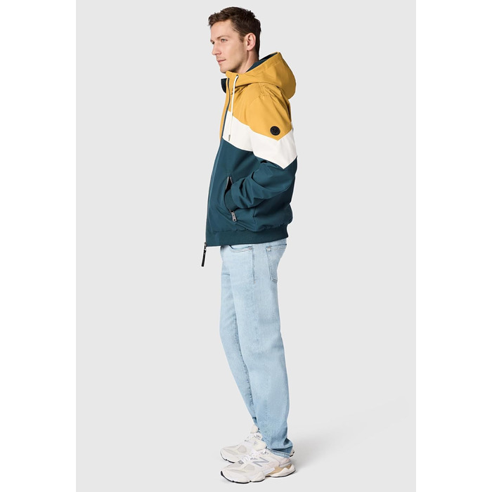 Чоловіча легка перехідна куртка Ragwear Stewie Block: водонепроникна та дихаюча вітровка з капюшоном, колір Cinnamon, розмір XL