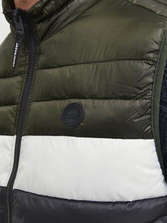 Чоловічий жилет Jack & Jones Jjehero Noos стібаний, колір Rosin/Black/White, розмір L