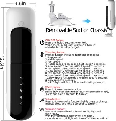 Електричний мастурбатор чаша для чоловіків з телескопічною функцією та 10 вібраціями. Іграшка для дорослих, секс-іграшка для чоловіків