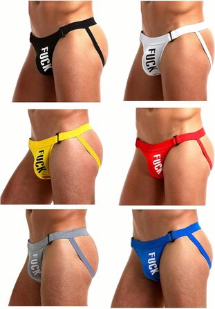 Слідки чоловічі Alienjoy Jockstrap String Tanga з бавовни, 6 шт. (різні кольори)
