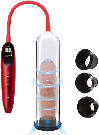 Електричний вакуумний насос для збільшення пеніса Jpscor: 3 силіконові насадки, для ерекції та покращення потенції