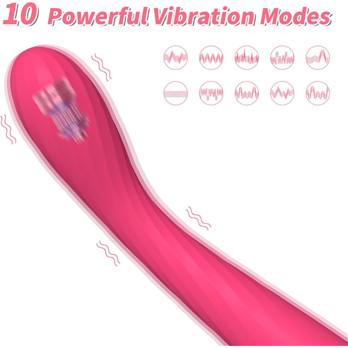 Вібратор для жінок G-Spot Dildo Rabbit Vibrator з 10 режимами вібрації, рожевий