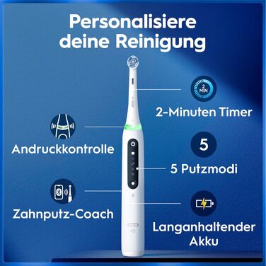 Електрична зубна щітка Oral-B iO Series 5, чорна — 5 режимів чищення, насадка Quite White, дорожній футляр