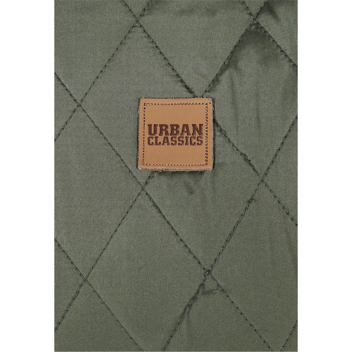 Чоловіча стібана куртка Urban Classics Diamond Quilt Jacket, оливкова, розмір 4XL