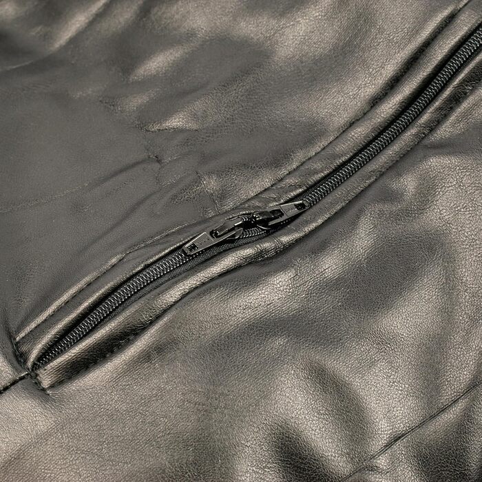 Комбінезон чоловічий з штучної шкіри Rubberfashion - чорний, з відкритим промером, блискучий, цілісний, довгий