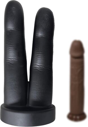 Силіконовий дилда 2.0 з присоскою, 2-в-1, для анального сексу (XXL)