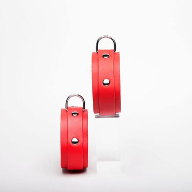 Наручники Dèmonia з червоної шкіри – готичний стиль, сексуальне бондідж BDSM – аксесуари для дорослих