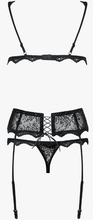 Комплект білизни Obsessive, чорний, розмір L/XL