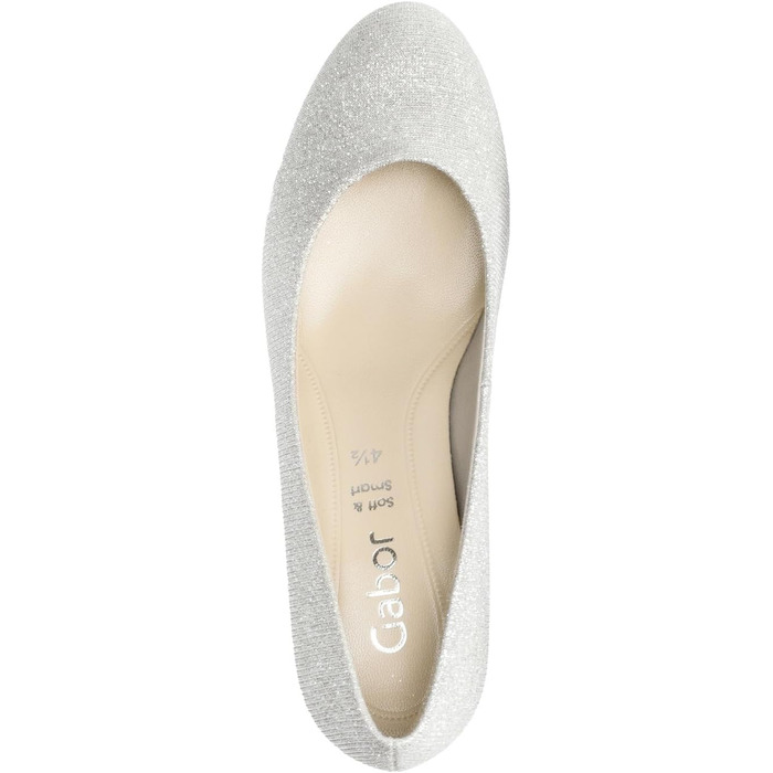 Жіночі туфлі-човники Gabor Fashion-41.400, сріблясті, розмір 39 EU