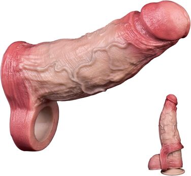 Пеніс-сleeve з 10 вібраційними режимами та пультом керування для пар - LZYLWC (A)