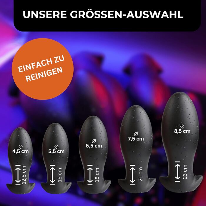 Анальний плаг KINKWERK з м'якого силікону | Преміум якість, XL | Для початківців та досвідчених | Зручний у догляді