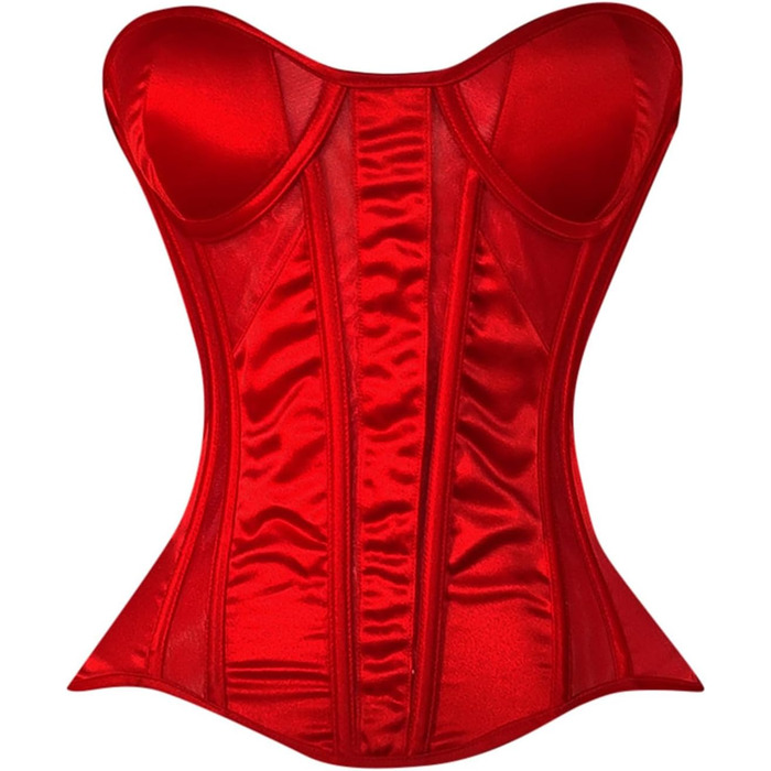 Корсаж дамський середньовічний, сексуальний костюм пірата для жінок, бюстгальтер для великих грудей, фігуроформуюча білизна, ідеально як спідня білизна, жіноча білизна, карнавальний/геловінський костюм, костюм пірата, шейпвеар (XL, червоний)