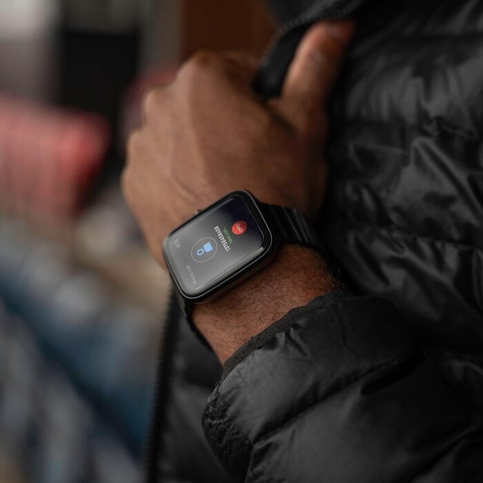 Смарт-годинник Sekonda Motion Plus 36 мм з рожевим силіконовим ремінцем та чорним сталевим корпусом, 30224