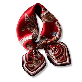 Шовкова хустка для жінок PoeticEHome з 100% натурального шовку малбери, 66 x 66 см, принт «Квітковий феєрверк»