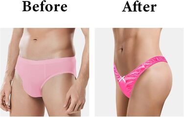 Танга труси з високою посадкою для кросдресерів та трансгендерних осіб, гаф, XXL, рожевий