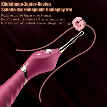 Вібратор для жінок Jpscor G Punkt з 10 режимами - подвійний, стимулятор клітора з 2 насадки, високочастотний вібратор для дорослих (жовтий)