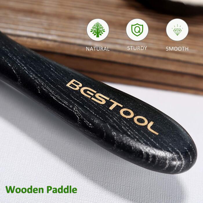 Масажна щітка для волосся BESTOOL антистатична Paddle Detangler з металевими щетинками для розплутування кучерявого та довгого волосся (вологе та сухе)
