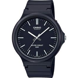 Наручний кварцовий годинник Casio Collection унісекс з полімерним ремінцем, чорно-сріблястий