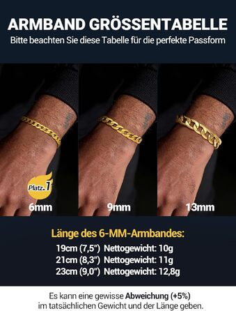 Чоловічий сталевий браслет-ланцюг PROSTEEL (панцирний), нержавіюча сталь, золотистий колір, 23 см, ширина 6 мм