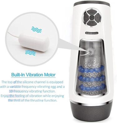 Масажер для чоловіків з 10 режимами вібрації. Автоматичний масажер для чоловіків. Інтимні іграшки для чоловіків