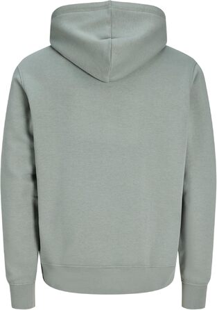 Чоловічий худі з принтом JACK & JONES з органічної бавовни, Normal Fit, колір Slate Gray, XXL