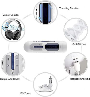 Електричний мастурбатор для чоловіків з телескопічними режимами - секс-іграшка преміум-якість