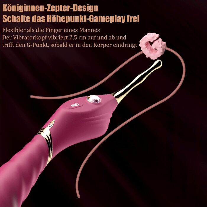 Вібратор для жінок Jpscor G Punkt з 10 режимами - подвійний, стимулятор клітора з 2 насадки, високочастотний вібратор для дорослих (жовтий)