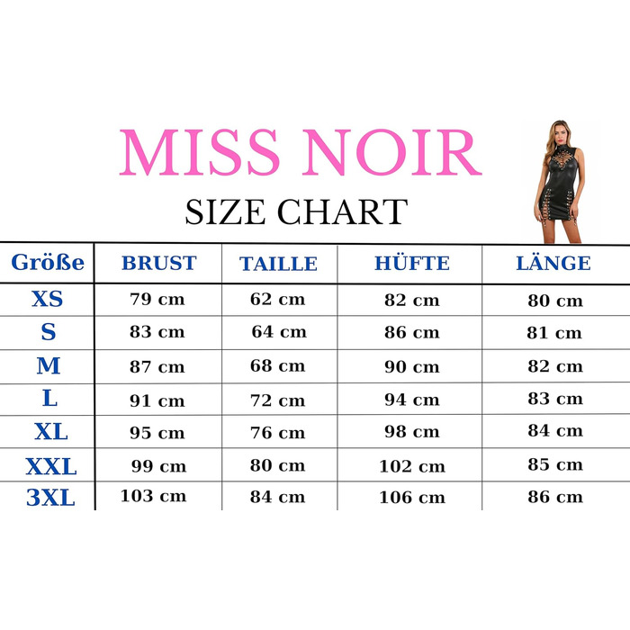 Міні-сукня MISS NOIR 19630 з ефектом мокрого блиску (Wetlook) для вечірок та клубів, чорна, XS