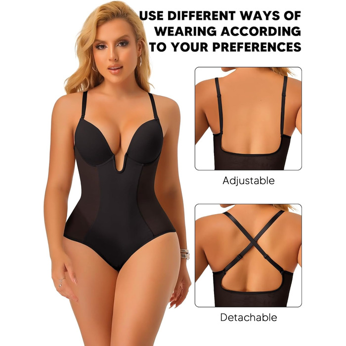 Корсет-боді JoyShaper для жінок, чорний, M: формування фігури, підтримка живота, дихаючі матеріали