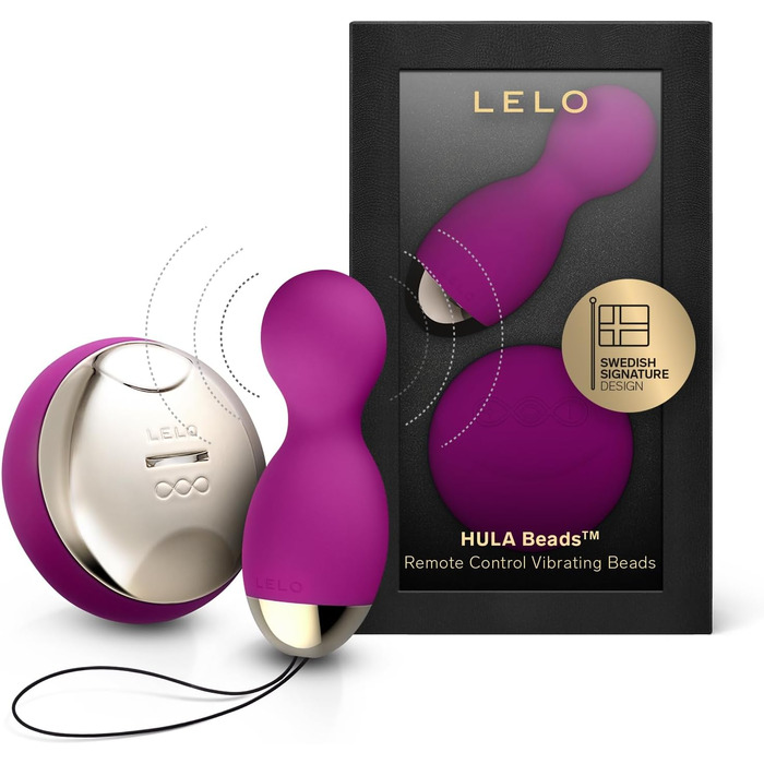 LELO HULA Beads - вібруючі кульки для інтимної стимуляції (Deep Rose)