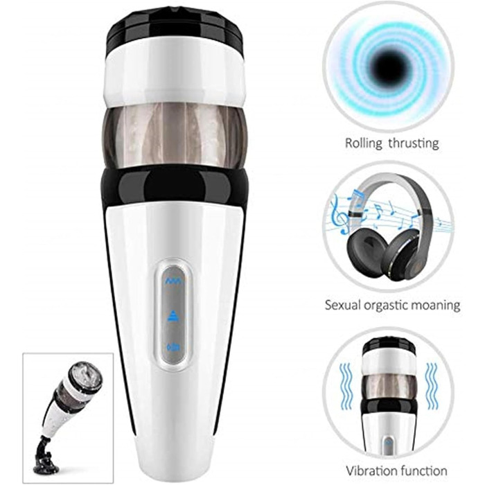 Електричний мастурбатор для чоловіків: чаша з 5 телескопічними функціями та 10 режимами вібрації. Автоматичний стимулятор пеніса, секс-іграшка для чоловіків