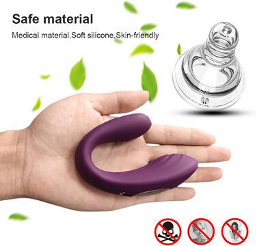 Вібраційна паличка U-подібної форми з двома моторами для стимуляції клітора та вагіни. Силікон, м'яка, для парної гри, бездротове яйце-вібратор. Іграшка для дорослих.