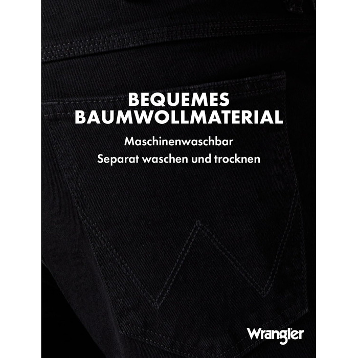 Чоловічі джинси Wrangler Regular Fit Regular - середня посадка, колір Black Rinse (синьо-чорний), W34 L30