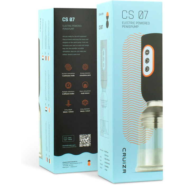 Насос для збільшення пеніса Cruizr CRZ007, чорний, універсальний розмір