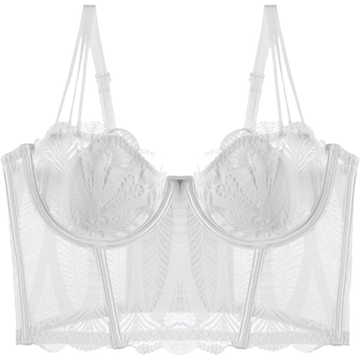Dirndl бюстгальтер Necalisi BH для суконь: бюстгальтер Push-up з мереживом, білий (38/85A)