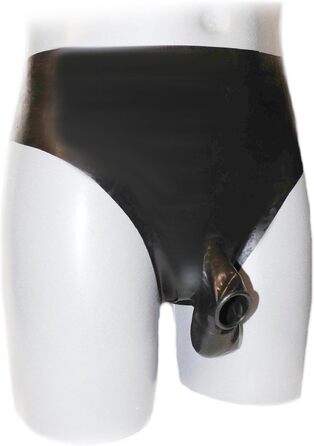 Латексний шланг з фронтальним отвором та мошонкою, розмір XL