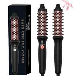 Мультифункціональний стайлер для волосся 6 в 1 UKLISS Air Styler Set: фен-щітка, локатор, випрямляч та дифузор, 1000 Вт, LCD-дисплей, колір Rose Gold