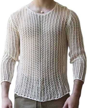 Чоловіча сітчаста футболка з прозорим дизайном для клубу/спортзалу, XXL