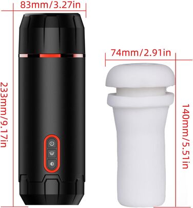 Автоматичний електричний статевий аксесуар з 5 режимами всмоктування та 10 вібраційними режимами, 3D силікон, стимулятор пеніса та вагіни