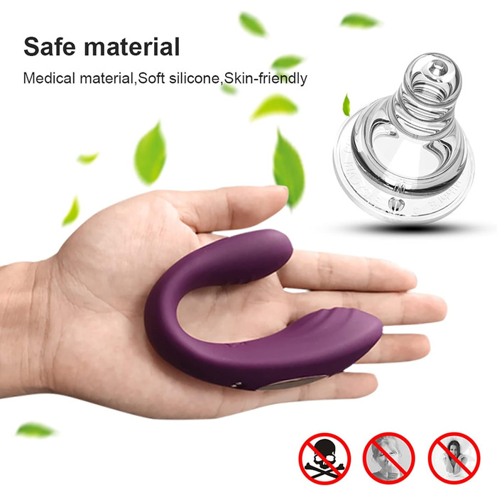 Вібраційна паличка U-подібної форми з двома моторами для стимуляції клітора та вагіни. Силікон, м'яка, для парної гри, бездротове яйце-вібратор. Іграшка для дорослих.
